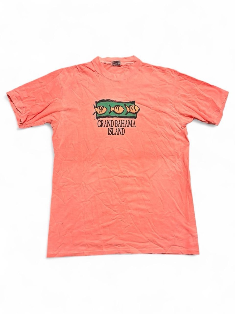 Vintage Single Stitch Grand Bahama Island Fish Graphic T-Shirt – Large